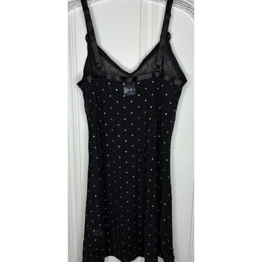 Nick & Sarah Intimates black sheer nightgown Sz S whimsigoth sexy fairycore Y2K